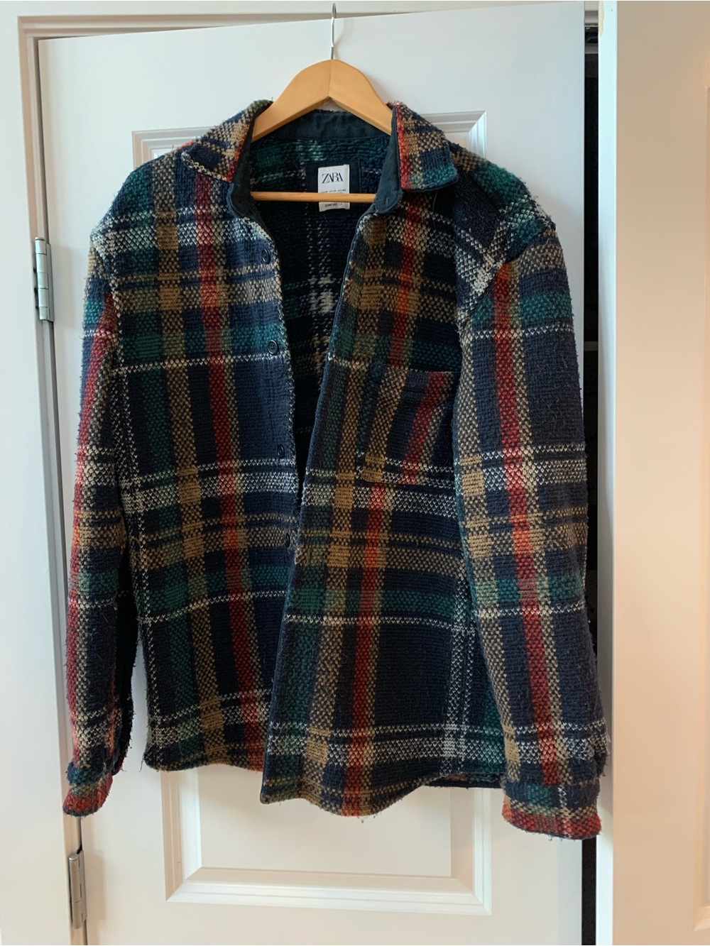 Zara Multicolor Plaid Shirt Jacket Shacket for Fall